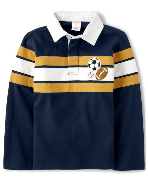 Boys Sports Striped Polo - Future MVP