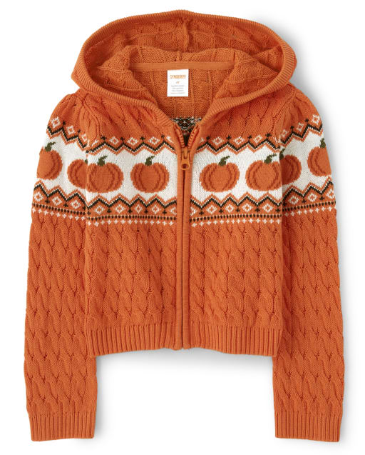 Pull zippé pour filles - Lil Pumpkin