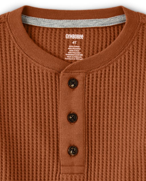 Boys Henley Top - Harvest - view 2