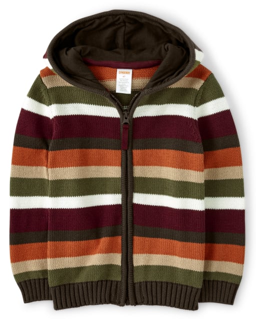 Suéter De Rayas Con Cremallera Para Niño - Critter Campout - lbl_product_image_view_1