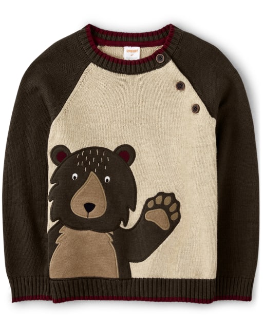 Pull ours brodé pour garçons - Critter Campout
