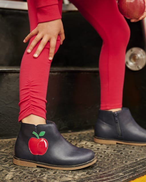 Girls Apple Booties - Teacher's Favorite