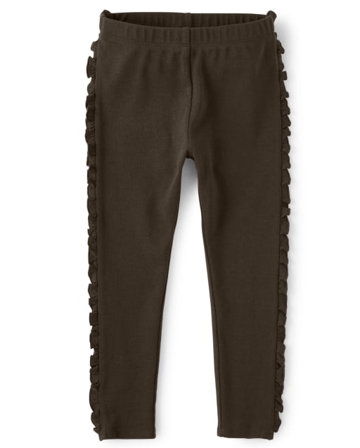 Girls Ruffle Leggings - Western Skies