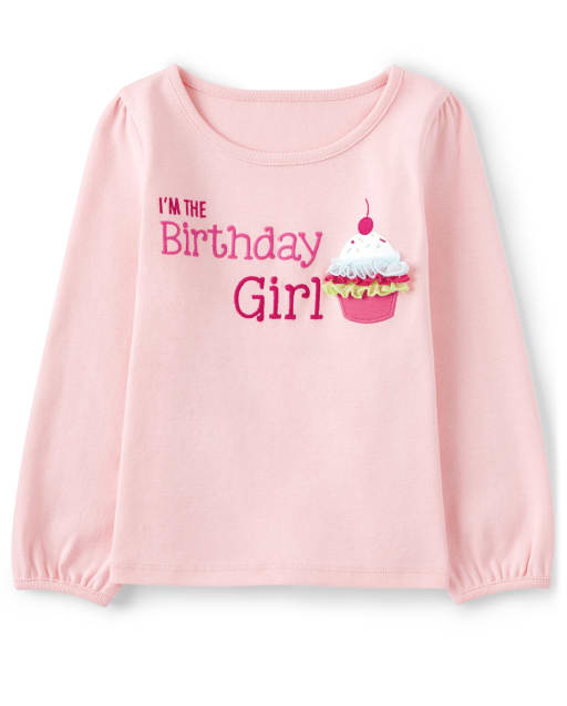 Girls Embroidered Cupcake Top - Birthday Boutique