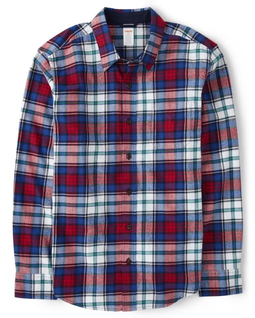 Chemise boutonnée à carreaux pour hommes - La préférée des enseignants - lbl_product_image_view_1