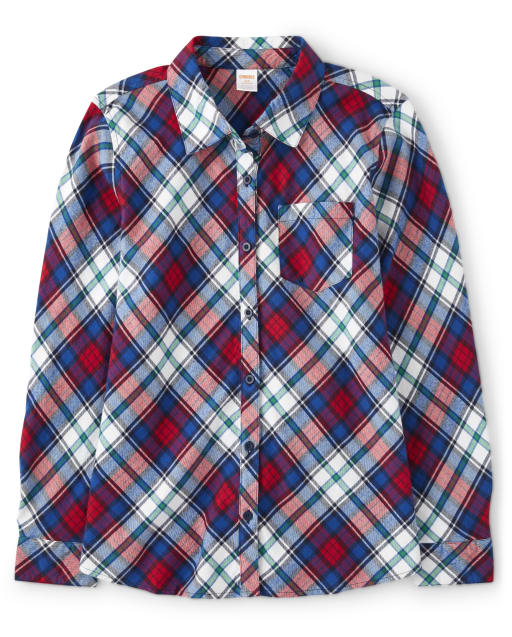 Camisa con botones a cuadros para mujer: la favorita de los profesores