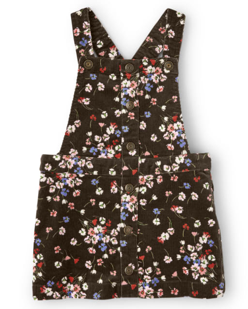 Girls Floral Corduroy Skirtall - Western Skies - view 1