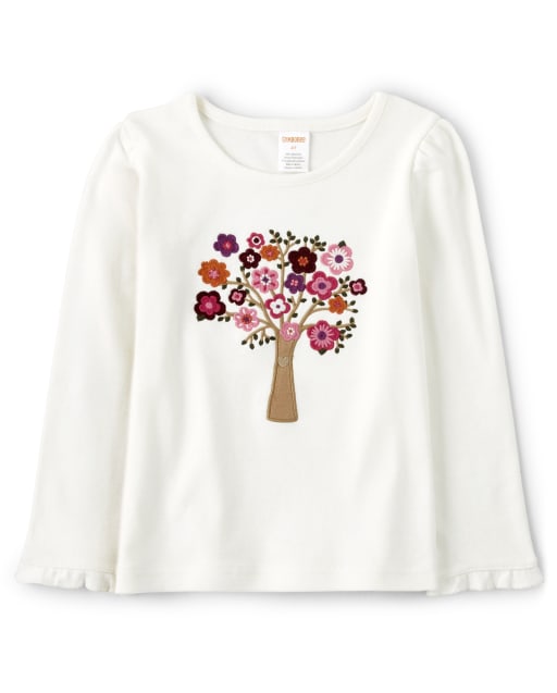 Dessus d&#39;arbre brodé pour filles - Cabane dans les arbres