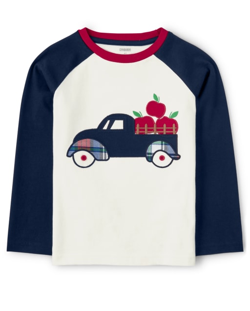 Top raglán con diseño de camión bordado para niños: el favorito de los profesores - lbl_product_image_view_1