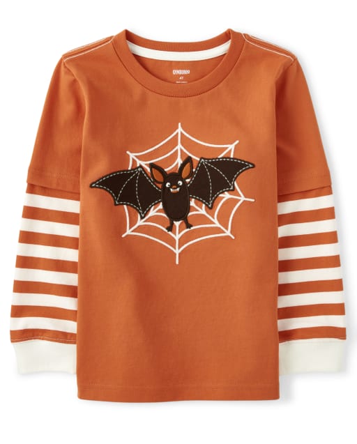 Top con capas de murciélago bordado para niños - Lil Pumpkin - lbl_product_image_view_1
