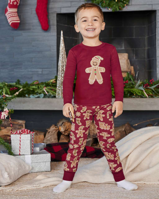 Boys Gingerbread Cotton 2-Piece Pajamas - Gymmies - view 1