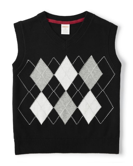 Gilet pull Argyle pour garçons - Renne Cheer