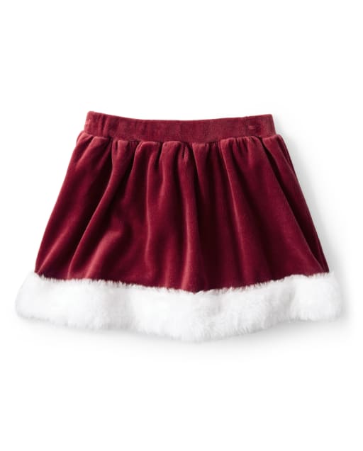 Girls Velour Skort - Ho Ho Ho - view 1