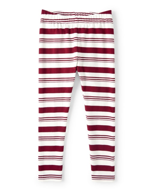 Girls Striped Leggings - Ho Ho Ho