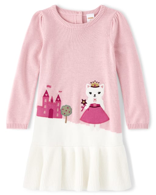 Robe pull à basque chat pour filles - Royal Princess