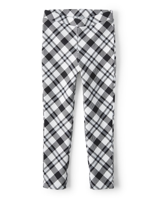 Girls Plaid Ponte Jeggings - Reindeer Cheer - view 1