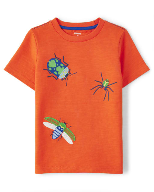 Boys Short Sleeve Embroidered Bug Top - Backyard Explorer