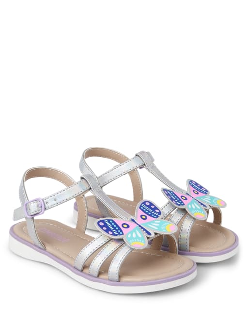 Girls Applique Butterfly Sandals - Backyard Explorer - view 1