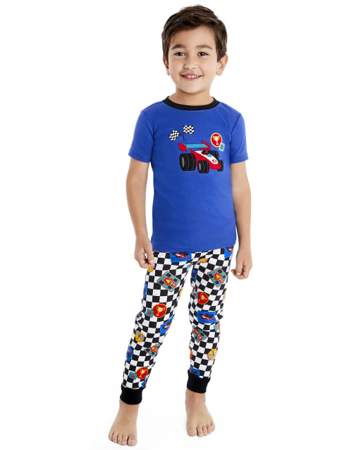 Boys Racecar Snug Fit Cotton Pajamas - Gymmies