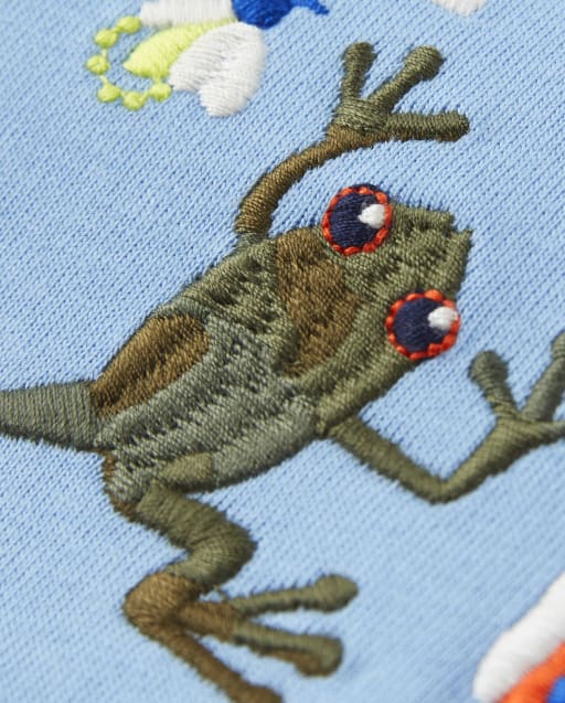 Boys Embroidered Jar Top - Backyard Explorer - view 2
