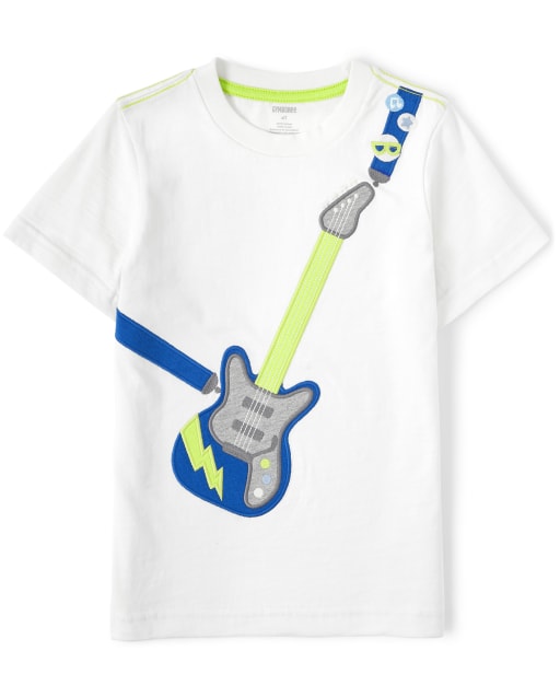 Boys Embroidered Guitar Top - Rock Academy
