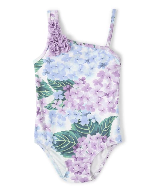 Girls Hydrangea One Piece Swimsuit - Splish-Splash