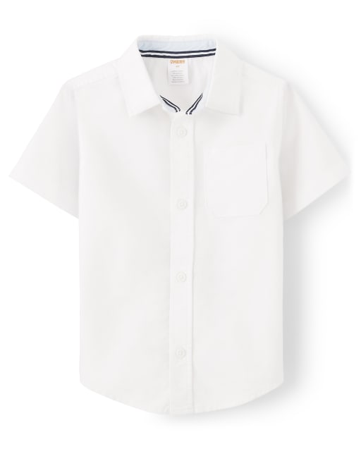 Boys Stain And Wrinkle-Resistant Oxford Button Down Shirt - Uniform