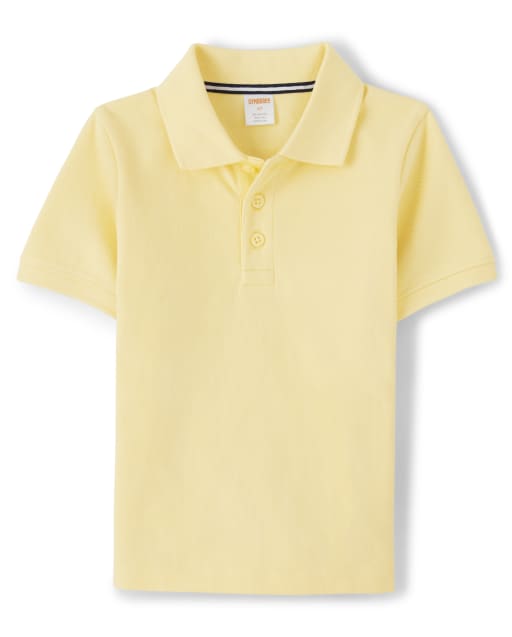 Boys Short Sleeve Polo Shirt with Stain Resistance - Uniform