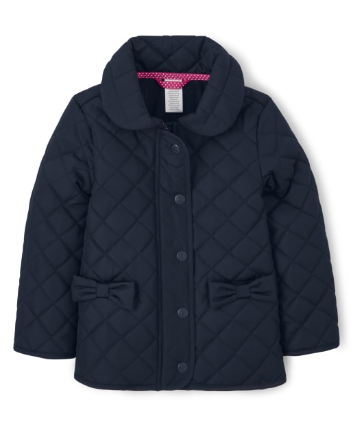 Girls Long Sleeve Quilted Jacket - Uniform