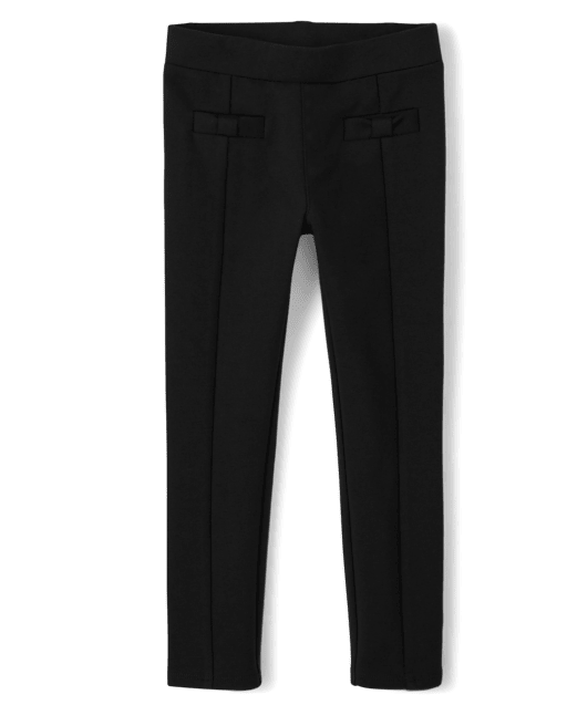 Girls Ponte Bow Jeggings - Uniform