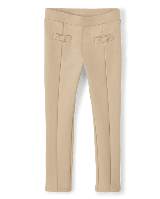 Girls Ponte Bow Jeggings - Uniform