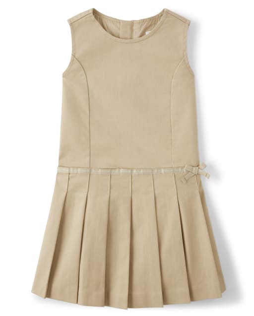 Girls Stain and Wrinkle-Resistant Pleated Jumper - Uniform