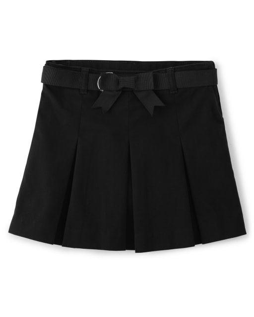 Girls Woven Pleated Skort with Stain and Wrinkle Resistance - Uniform