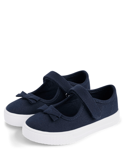 Girls Bow Mary Jane Shoes - Uniform