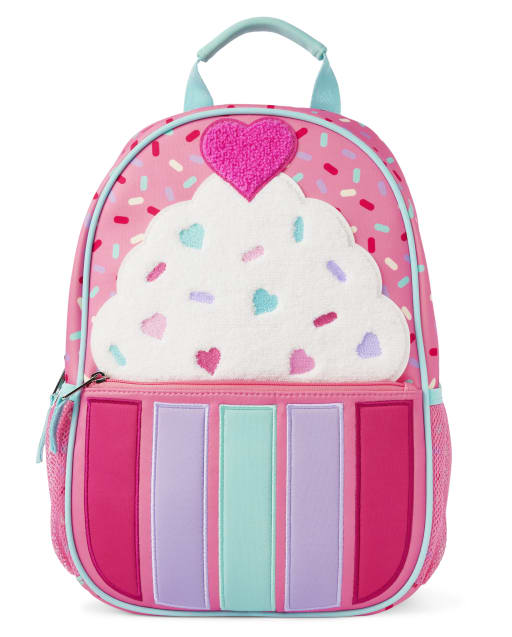Girls Embroidered Cupcake Backpack - Uniform