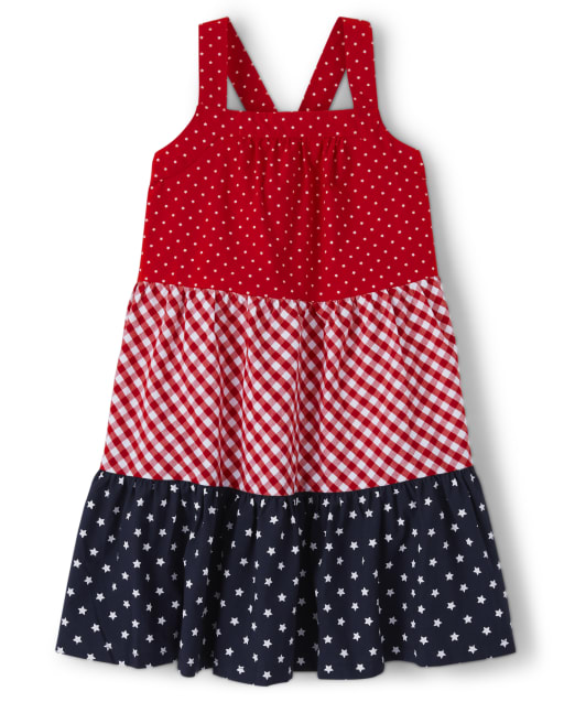 Girls Tiered Dress - American Cutie - view 1