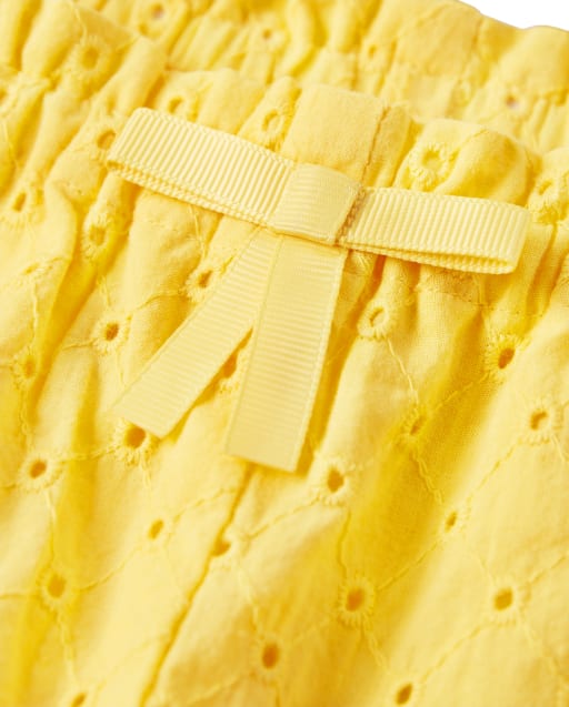 Girls Eyelet Shorts - Pineapple Punch - view 2