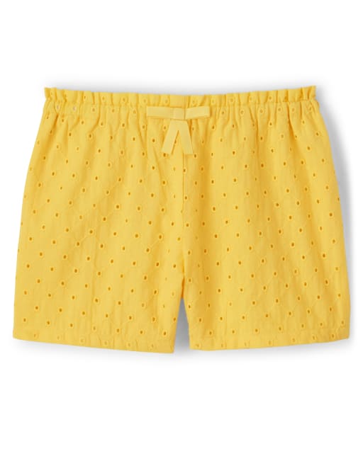 Shorts con ojales para niñas - Pineapple Punch