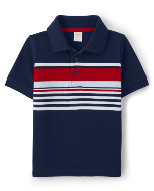 Boys Striped Polo - American Cutie