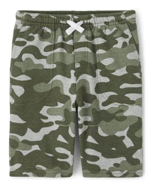 Boys Camo Print Knit Pull On Shorts - Outback Adventure