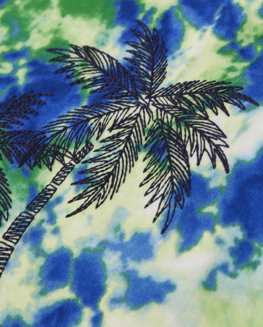 Boys Tie Dye Palm Tree Top - Music Festival - view 2