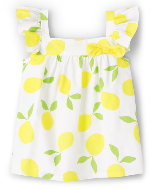 Haut Lemon Bow pour filles - Citrus & Sunshine - lbl_product_image_view_1