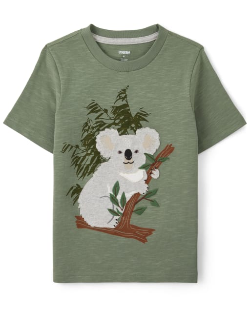 Camiseta de manga corta con bordado de Koala para niños - Outback Adventure