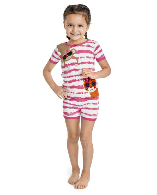 Girls Animal Snug Fit Cotton Pajamas - view 1