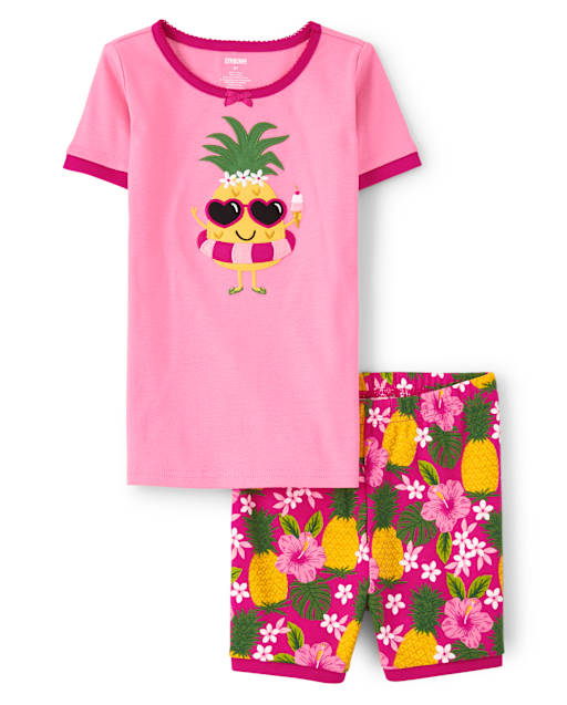 Pyjama en coton ajusté à motif ananas pour filles - lbl_product_image_view_2
