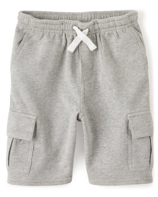 Boys French Terry Knit Pull On Cargo Shorts