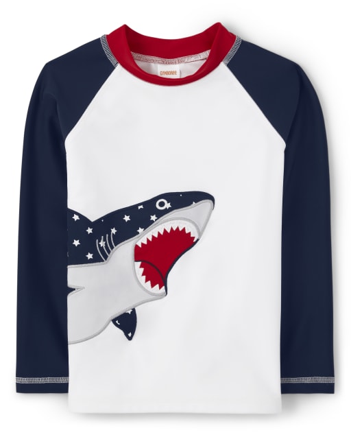 Boys Shark Rashguard - American Cutie