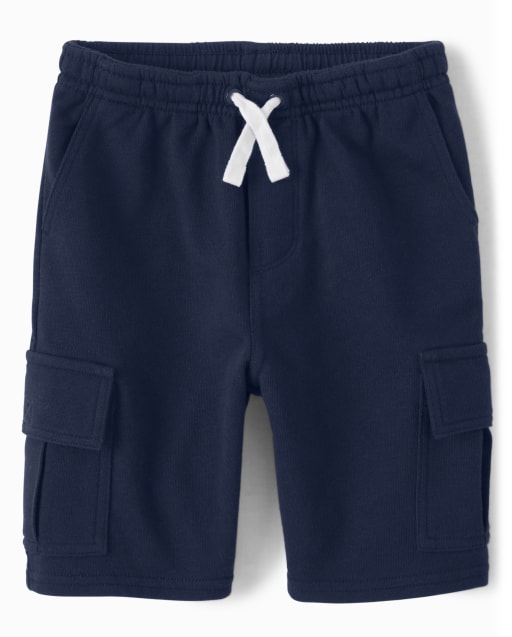 Boys French Terry Knit Pull On Cargo Shorts