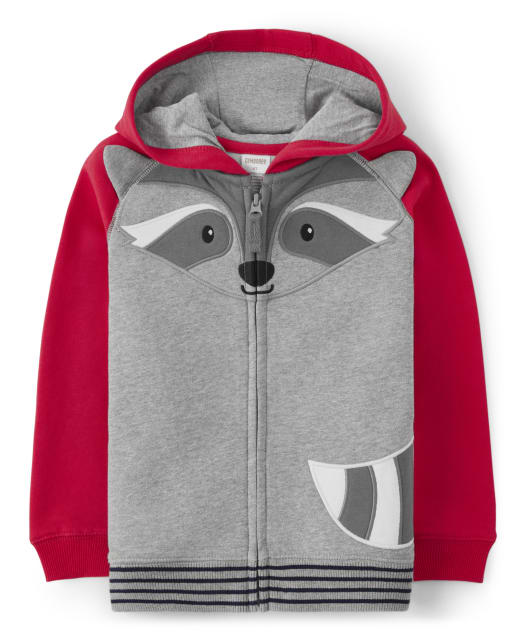 Boys Raccoon Zip Up Hoodie - Head of the Class - view 1