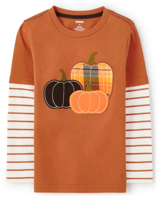 Boys Pumpkin Layered Top - Perfect Pumpkin - lbl_product_image_view_1